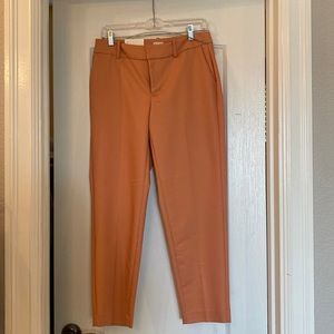 New with tags, peach straight leg trousers